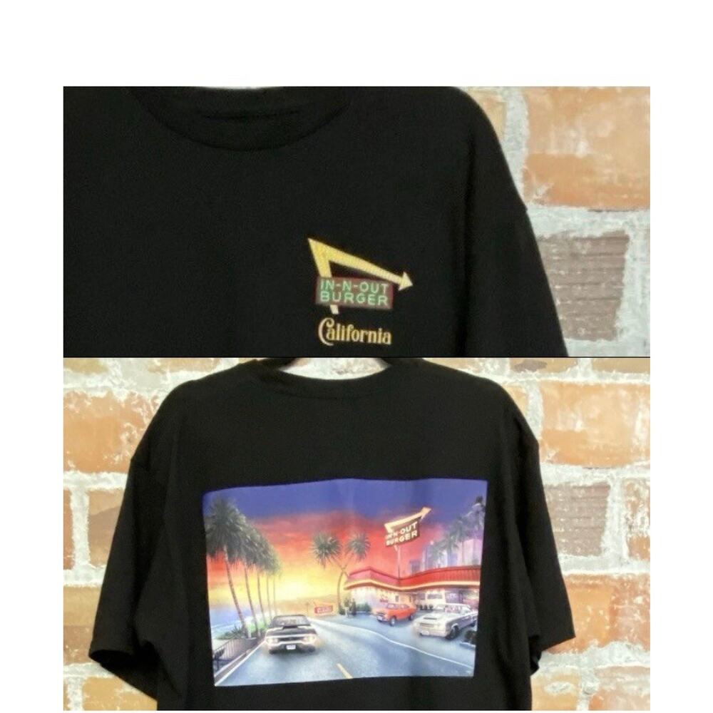 In-N-Out‎ Burger California Black Short Sleeve Shirt T-Shirt Unisex Adult XL